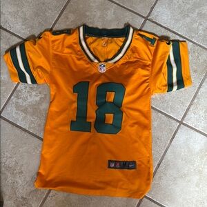 Nike Yellow and Green Jersey with Number 18